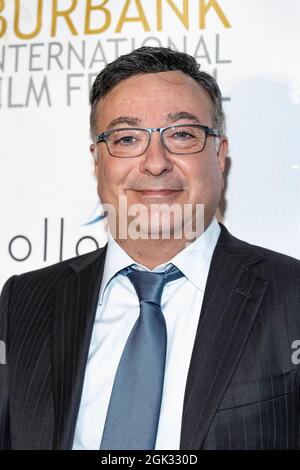 Burbank, California, USA. 12 settembre 2021. Evan Spiliotopoulos partecipa al 13° gala annuale del Burbank International Film Festival Awards al Burbank Marriott di Burbank, CA il 12 settembre 2021 Credit: Eugene Powers/Alamy Live News Foto Stock