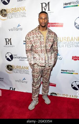 Burbank, California, USA. 12 settembre 2021. Jequan Jackson partecipa al 13° gala annuale del Burbank International Film Festival Awards al Burbank Marriott di Burbank, CA il 12 settembre 2021 Credit: Eugene Powers/Alamy Live News Foto Stock