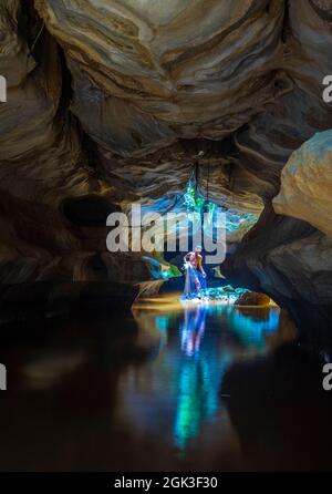 Grotta di Nizza Son tra nella provincia di Kien Giang, nel Vietnam meridionale Foto Stock