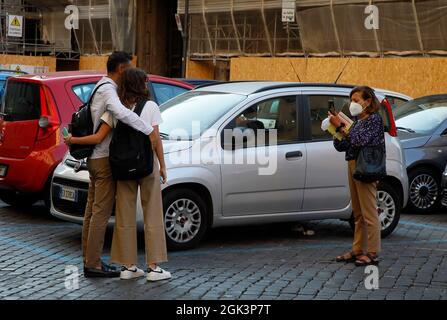 Roma, Italia. 13 settembre 2021. Roma, apertura dell'anno scolastico in una scuola superiore nel centro di Roma nella foto: Credit: Independent Photo Agency/Alamy Live News Foto Stock