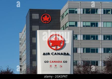 Montreal, QC, Canada - 4 settembre 2021: Sede centrale di Air Canada a Montreal, QC, Canada. Foto Stock