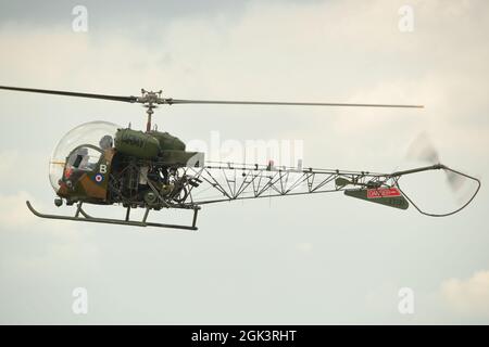 Aerospatiale Alouette II all'Abingdon Air & Country Show 2021 Foto Stock