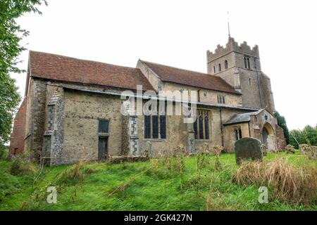 Tutti i Santi Ashdon Chiesa. Essex. REGNO UNITO Foto Stock