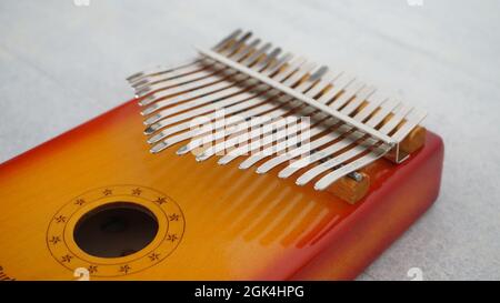 kalimba di legno Foto Stock