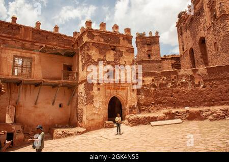 Villaggio di Asni ai piedi dei monti Atlas in Marocco. Foto Stock