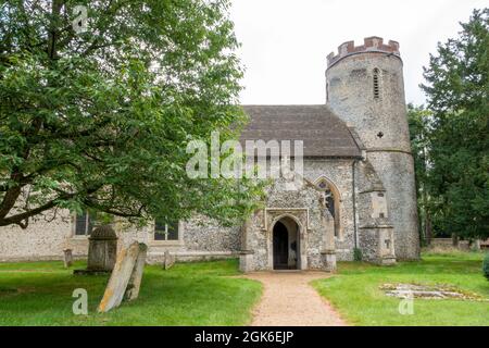 St Mary's, Bartlow, Cambridgeshire, Regno Unito Foto Stock