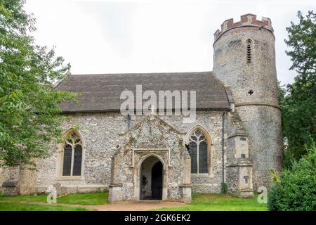St Mary's, Bartlow, Cambridgeshire, Regno Unito Foto Stock