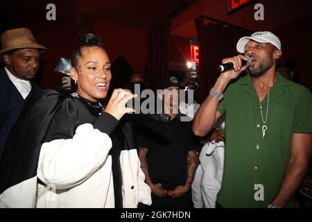 New York, NY, USA. 12 settembre 2021. Alicia Keys e Baby Cham sono stati raffigurati al Swizz Beatz Surprise Birthday Party di Little Sister a New York il 12 settembre 2021. Credit: Walik Goshorn/Media Punch/Alamy Live News Foto Stock