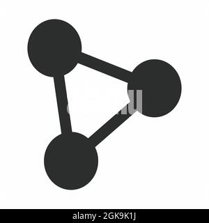 Icona vettore di molecola - stile Glyph - illustrazione semplice, tratto modificabile, modello di disegno vettore, buono per stampe, poster, pubblicità, announ Illustrazione Vettoriale