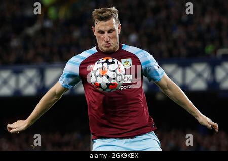 Liverpool, Inghilterra, 13 settembre 2021. Chris Wood di Burnley durante la partita della Premier League al Goodison Park, Liverpool. Il credito dell'immagine dovrebbe leggere: Darren Staples / Sportimage Credit: Sportimage/Alamy Live News Foto Stock