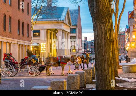 Area storica del centro di Boston, Massachusetts, Stati Uniti Foto Stock