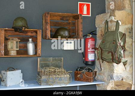 Museo dei Bunkers di Martinet situato nella regione di Baja Cerdaña, Lerida, Catalogna, Spagna Foto Stock