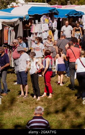 Traditionnelle Foire Champêtre aux ânes et aux Melons du Dégagnazès, dipartimento del Lot, Francia Foto Stock