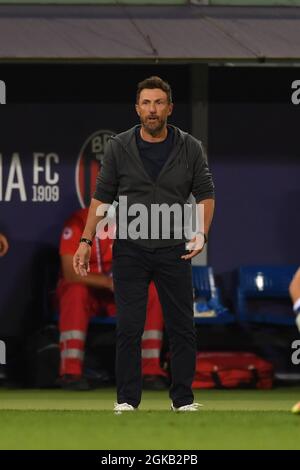 Pullman Eusebio di Francesco (Hellas Verona) Durante la partita italiana 'srie A' tra Bologna 1-0 Hellas Verona allo Stadio Renato Dall Ara il 13 settembre 2021 a Bologna. (Foto di Maurizio Borsari/AFLO) Foto Stock