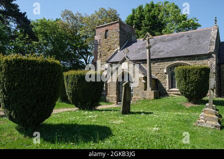 St Margaret's Church, Somersby, Lincolnshire. Il poeta vittoriano Alfred Lord Tennyson è nato a Somersby. Foto Stock