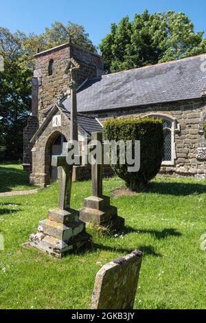 St Margaret's Church, Somersby, Lincolnshire. Il poeta vittoriano Alfred Lord Tennyson è nato a Somersby. Foto Stock