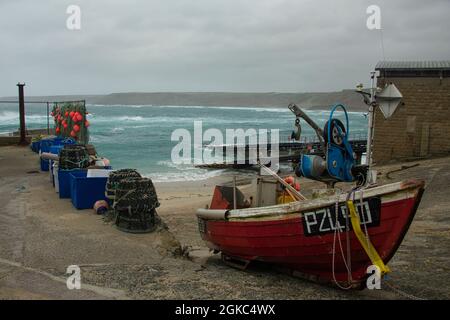 La Fine Delle Terre E La Cornovaglia Di Sennen Foto Stock