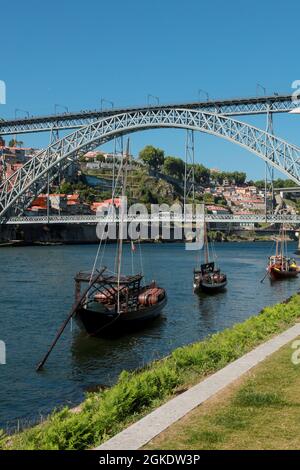 Ponte D.Luis i da Porto City Foto Stock