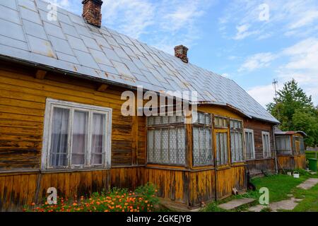 Casa, Bialowieza, Podlasie, Polonia Foto Stock