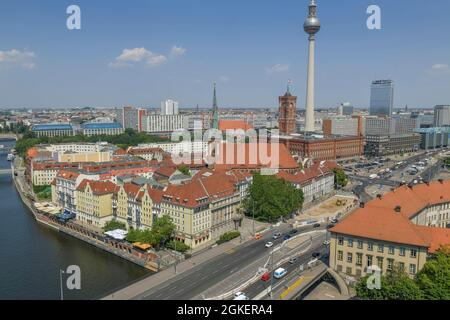 Nikolaiviertel Quarter, Mitte, Berlino, Germania Foto Stock