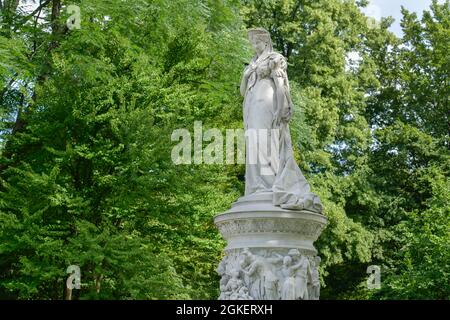 Monumento Regina Luise di Prussia, Luiseninsel, Grosser Tiergarten, Tiergarten, Mitte, Berlino, Germania Foto Stock
