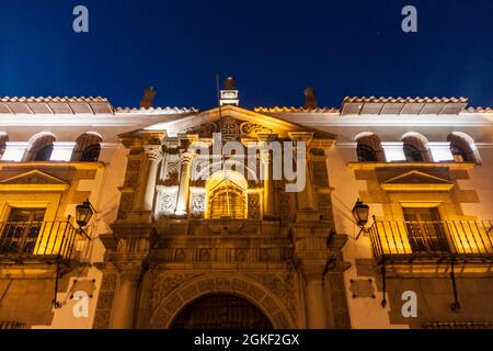 La zecca Nazionale di Bolivia (Casa de la Moneda) in un centro storico di Potosi, Bolivia. Foto Stock