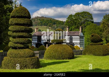 Plas Newydd è una casa storica nella città di Llangollen, Denbighshire, Galles, ex casa di Lady Eleanor Butler e Sarah Ponsonby. Foto Stock
