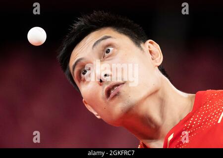 TOKIO (SHIBUYA-KU), GIAPPONE - SETTEMBRE 02: Der Chinese Feng PANFENG gewinnt gegen SCHMIDBERGER, Thomas (GER) (rientro) (Im Bild) vom Borussia Duesseldorf Foto Stock