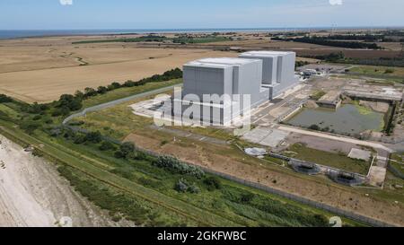 Bradwell ha smantellato la centrale nucleare Essex UK Aerial 2021 Foto Stock