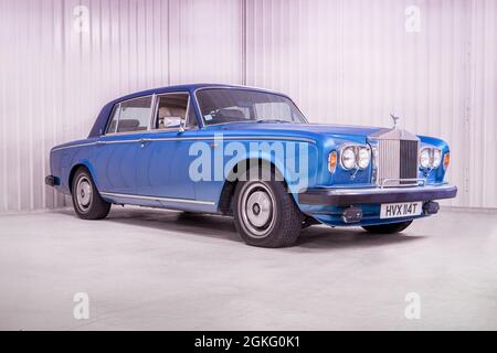 GALDAMES, SPAGNA-8 AGOSTO 2021: 1980 Rolls-Royce Silver Wraith II in Torre Loizaga (Miguel de la Via) Museo dell'automobile Foto Stock