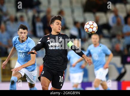 Paulo Dybala della Juventus durante la partita di calcio del gruppo H della UEFA Champions League tra Malmo FF e Juventus FC al Malmo New Stadium di Malmo, Svezia, il 14 settembre 2021. Foto: Andreas Hillergren / TT / codice 10600 *** SWEDEN OUT *** Foto Stock