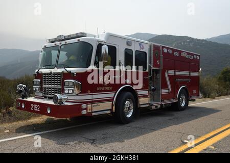 Richard J Donovan Correctional Facility Apparecchi 2152 in piedi per un richiamo al Valley Fire, a est di San Diego Foto Stock