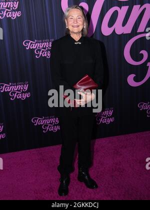 New York City, Stati Uniti. 14 settembre 2021. MANHATTAN, NEW YORK CITY, NEW YORK, USA - SETTEMBRE 14: L'attrice Cherry Jones arriva al New York Premiere di Fox Searchlight Pictures' 'The Eyes of Tammy Faye' tenuto al SVA Theatre il 14 Settembre 2021 a Manhattan, New York City, New York, Stati Uniti. (Foto di Kevin Lian/Image Press Agency) Credit: Image Press Agency/Alamy Live News Foto Stock