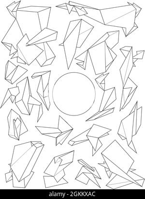forme geometriche delle linee Illustrazione Vettoriale