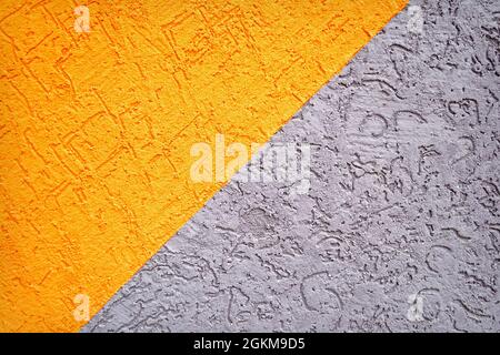 Cemento grigio e arancione, struttura o sfondo sporco Foto Stock