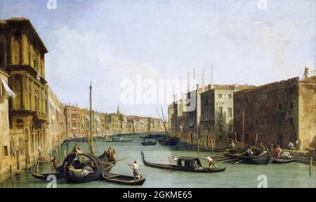 Canaletto, pittura, Vista del Canal Grande (Venezia), 1725-1729 Foto Stock