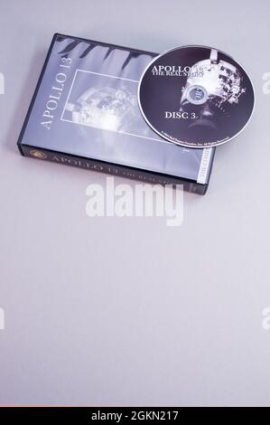Apollo 13 aborted moon mission documentario DVD media con spazio di copia Foto Stock