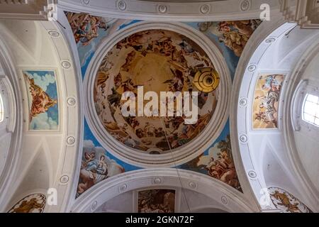 Interno del monastero certosino a Valldemossa, Maiorca, Spagna Foto Stock