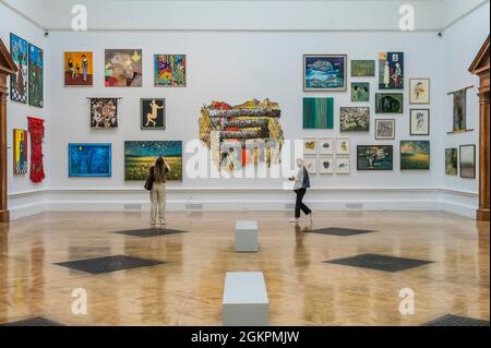 Londra, Regno Unito. 15 settembre 2021. Installazione Sho nella sala principale - Credit: Guy Bell/Alamy Live News Foto Stock