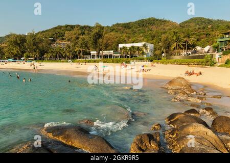 Kata noi Beach, Phuket, Mare delle Andamane, Oceano Indiano, Thailandia, Sud-est asiatico, Asia Foto Stock