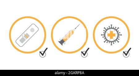 3G le norme del Covid-19 in Germania sono state testate vaccinate e recuperate Illustrazione Vettoriale