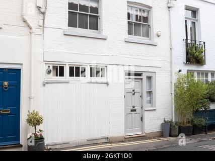 L'ex casa di Ghislaine Maxwell in Kinnerton Street a Belgravia, Knightsbridge, Londra. Foto Stock