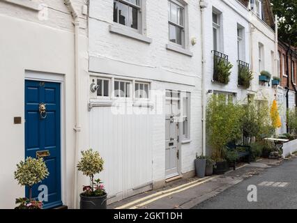 L'ex casa di Ghislaine Maxwell in Kinnerton Street a Belgravia, Knightsbridge, Londra. Foto Stock