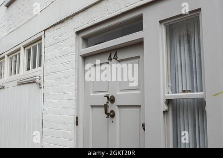 L'ex casa di Ghislaine Maxwell in Kinnerton Street a Belgravia, Knightsbridge, Londra. Foto Stock