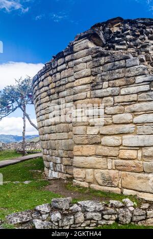 Rovine dell'antica città Kuelap nel nord del Perù Foto Stock