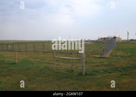 Lo storico locale per il pranzo del Delta 01 Minuteman Missile Historic Site vicino a Wall.South Dakota.USA Foto Stock