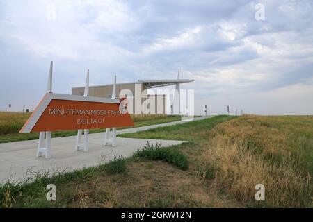 Il centro informazioni di Minuteman Missile Delta 01 pranzo struttura vicino Wall.South Dakota.USA Foto Stock