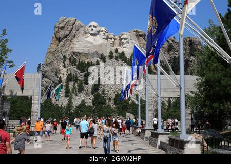 Monumento nazionale di Mount Rushmore. Keystone, South Dakota, Stati Uniti Foto Stock