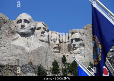 Monumento nazionale di Mount Rushmore. Keystone, South Dakota, Stati Uniti Foto Stock