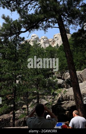 Monumento nazionale di Mount Rushmore. Keystone, South Dakota, Stati Uniti Foto Stock